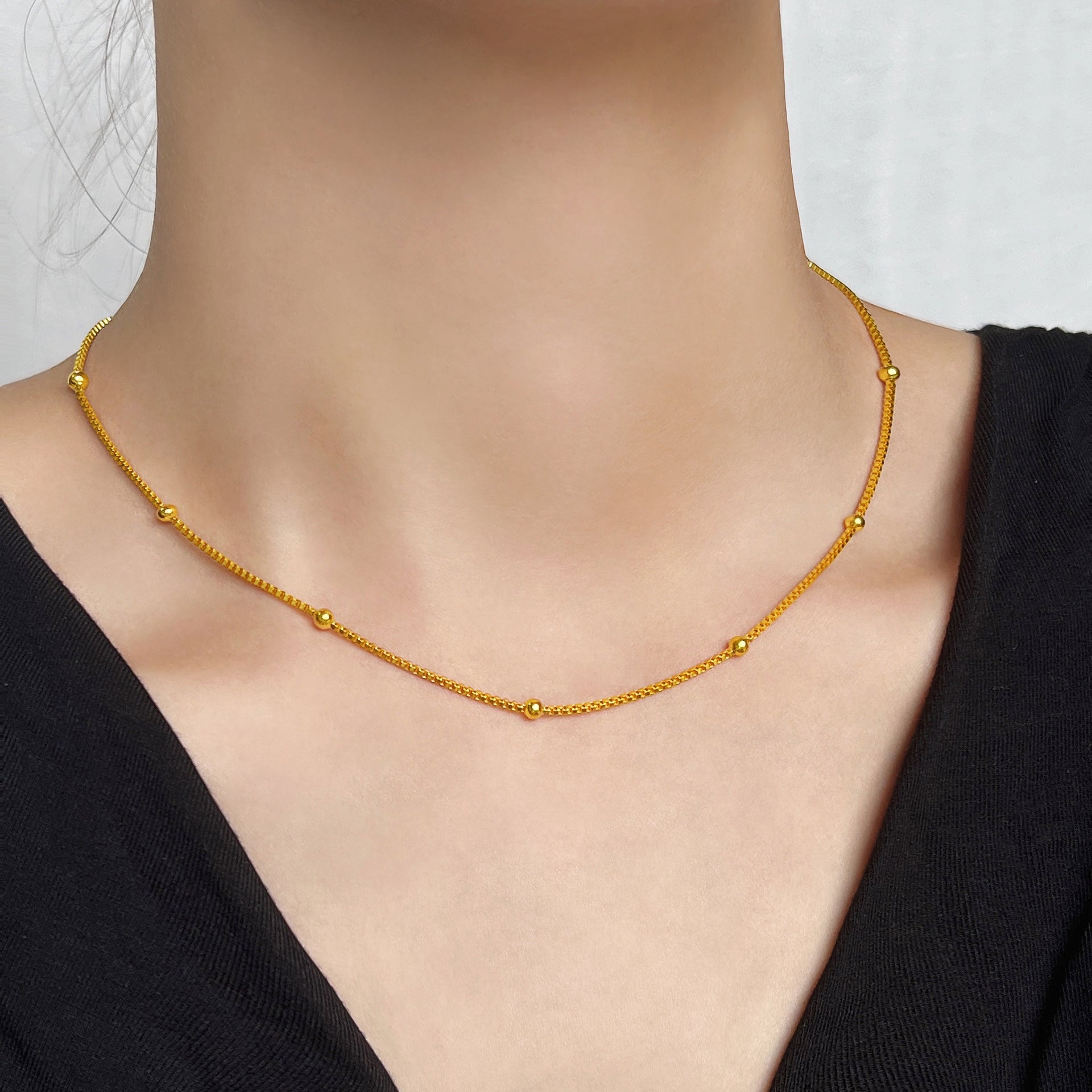 European And American Beanie Necklace Women's Fashion Simple