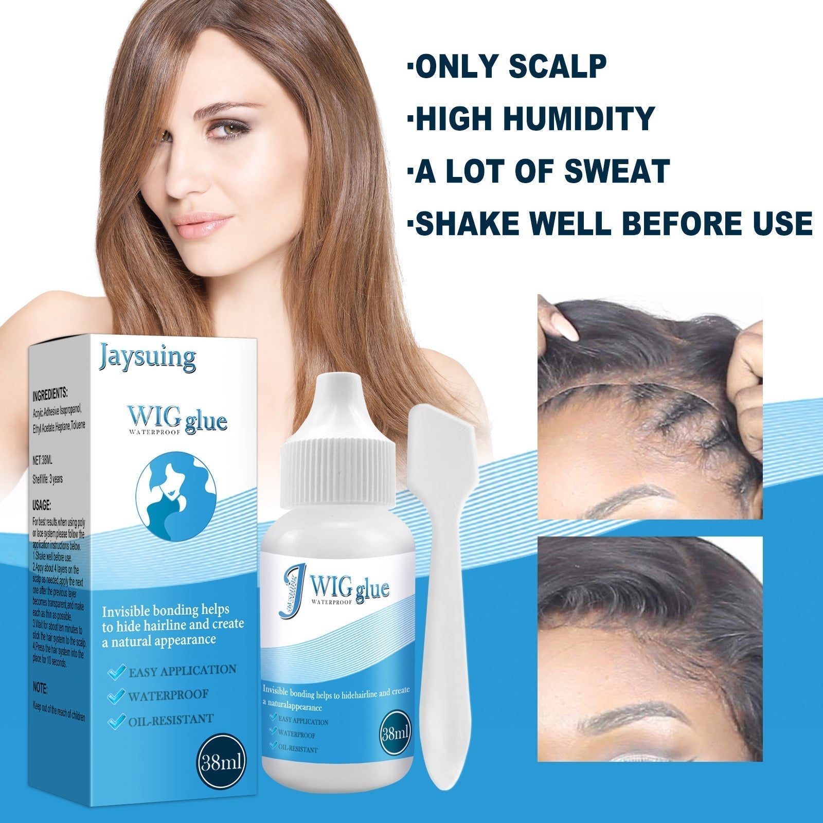 Seamless Wig Glue Lace Head Cover Does Not Hurt Skin