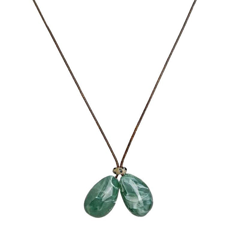 Bohemian Style Ceramic Necklace Female Geometric Shape