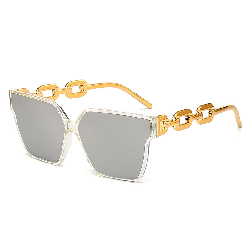 New Large Square Frame Men's And Women's Street Shot Fashion Sunglasses