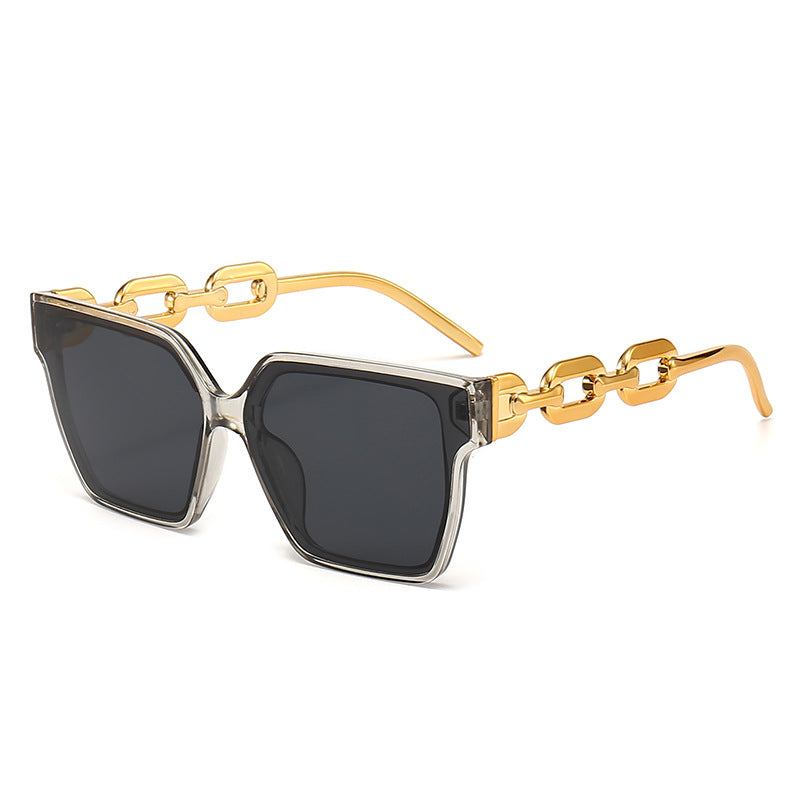 New Large Square Frame Men's And Women's Street Shot Fashion Sunglasses