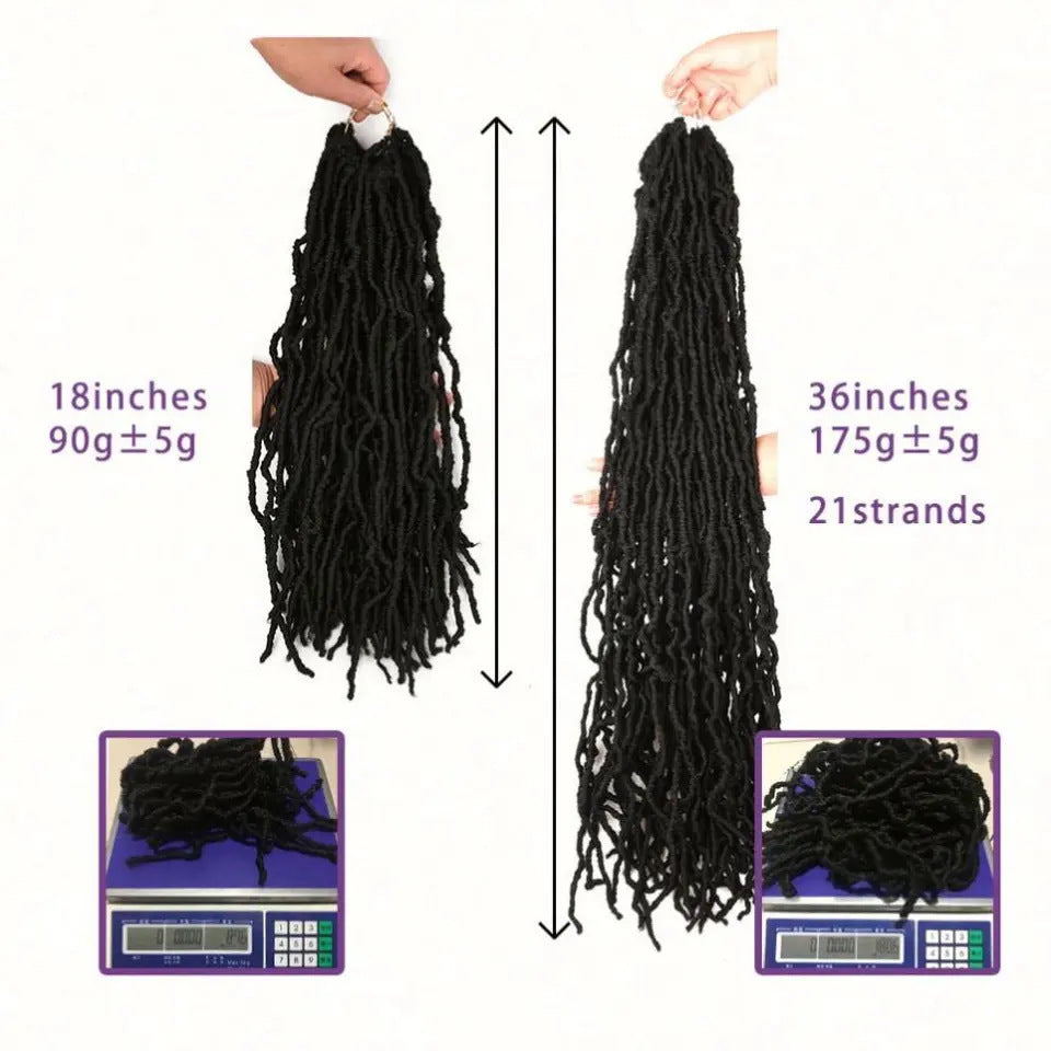 Earthworm Crochet  HUMAN HAIR Wig NuLocs Braiding Hair Dreadlocks
